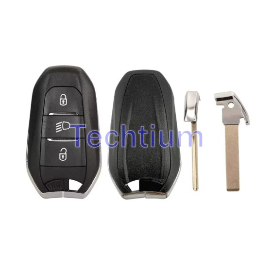 HU83/407 blade Light button (Old style) 3 button remote key shell for Citroen,Peugeot,DS